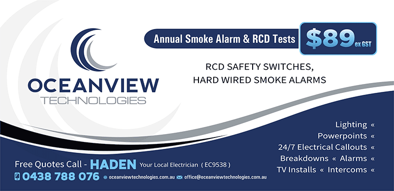 Oceanview Technologies Smoke Alarm and RCD tests Special Price $89exGST